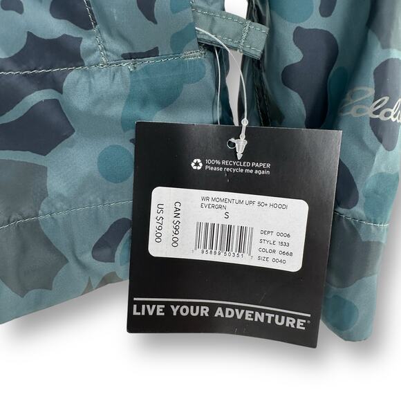 Columbia Momentum green Camo Print Windbreaker Jacket Womens Size Small - Picture 4 of 6